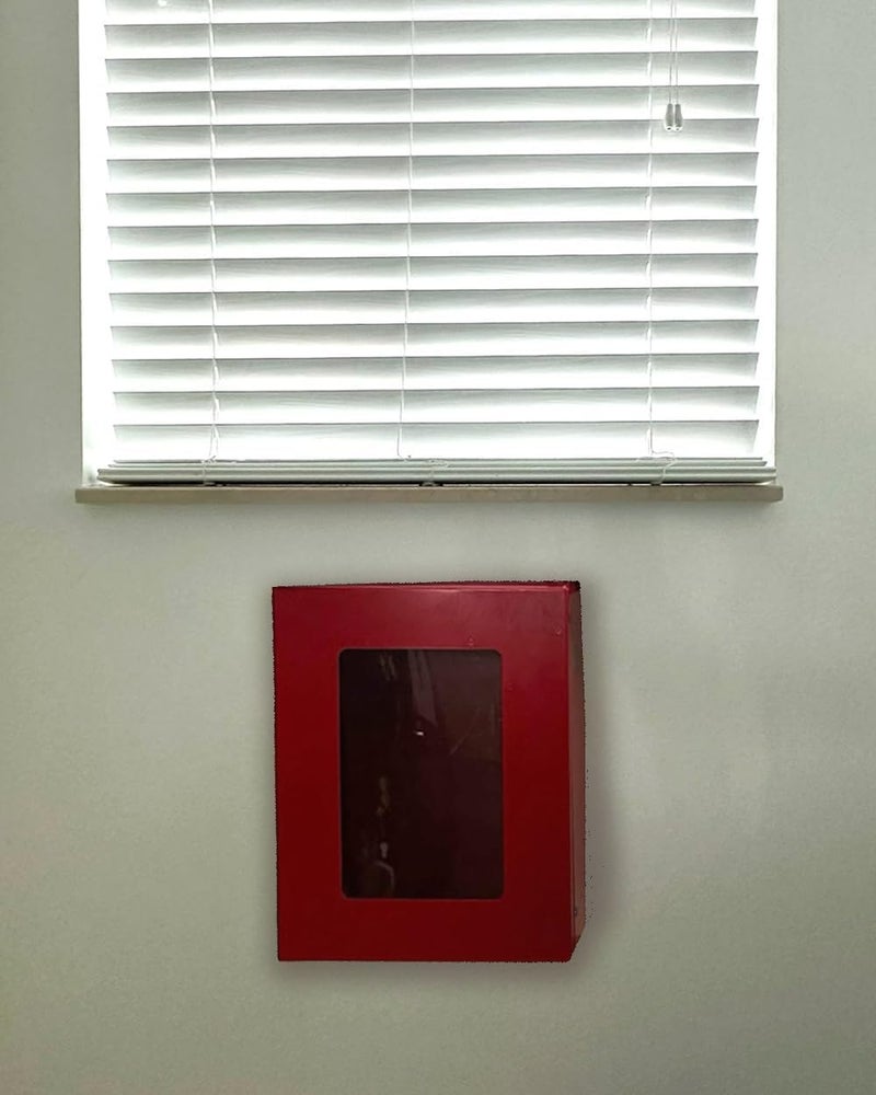ISOP AED Defibrillator Storage Cabinet | Wall Mounted First Aid Box | Universal Cabinet for Emergency Equipment, Fire Ladder, Evacuation Set or Rescue Survival Kit | Emergency Escape Ladder Locker RED - Image 5